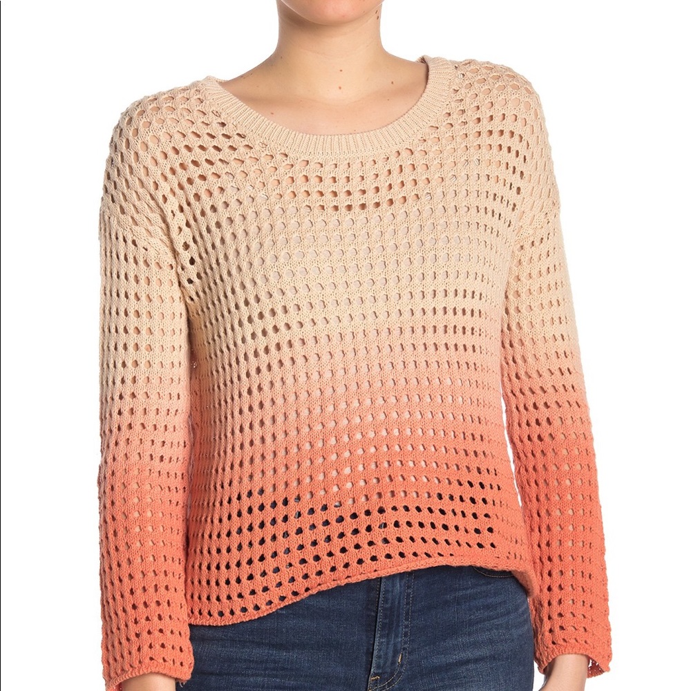 NWT Good Luck Gem Orange Ombré Sweater